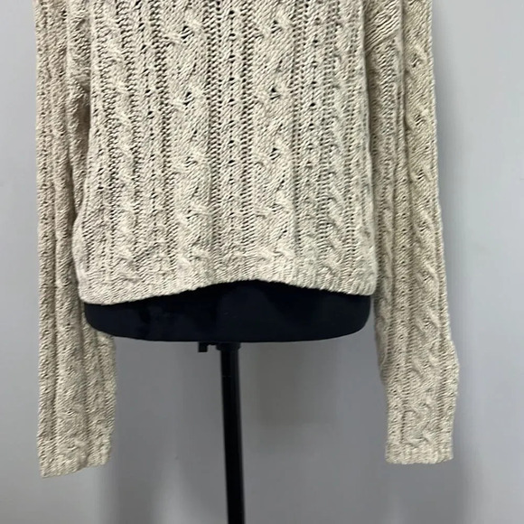 NWT MANGO Women’s Knitted Braided Sweater color Sand size Large - Picture 5 of 12